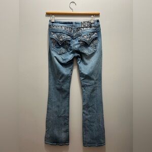 Miss Me Easy Boot Stretch Exclusive Bling Jean Size 28